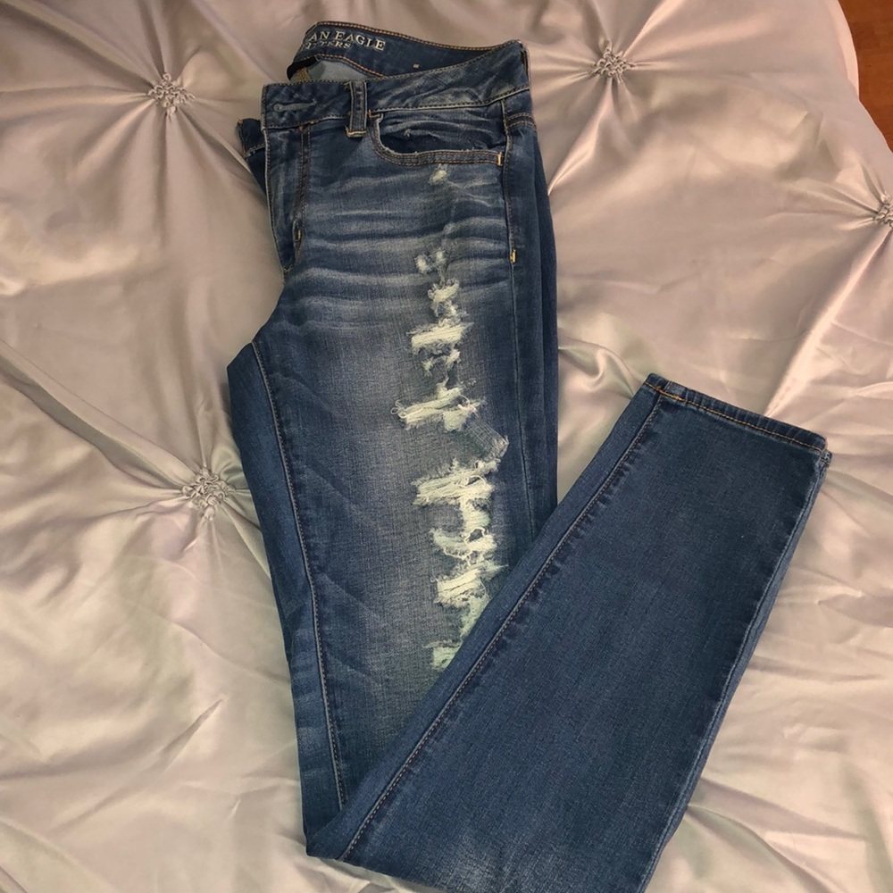 Destroyed Jeggings American Eagle